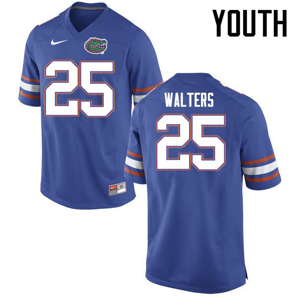 Florida Gators Youth #25 Brady Walters College Football Jersey Blue
